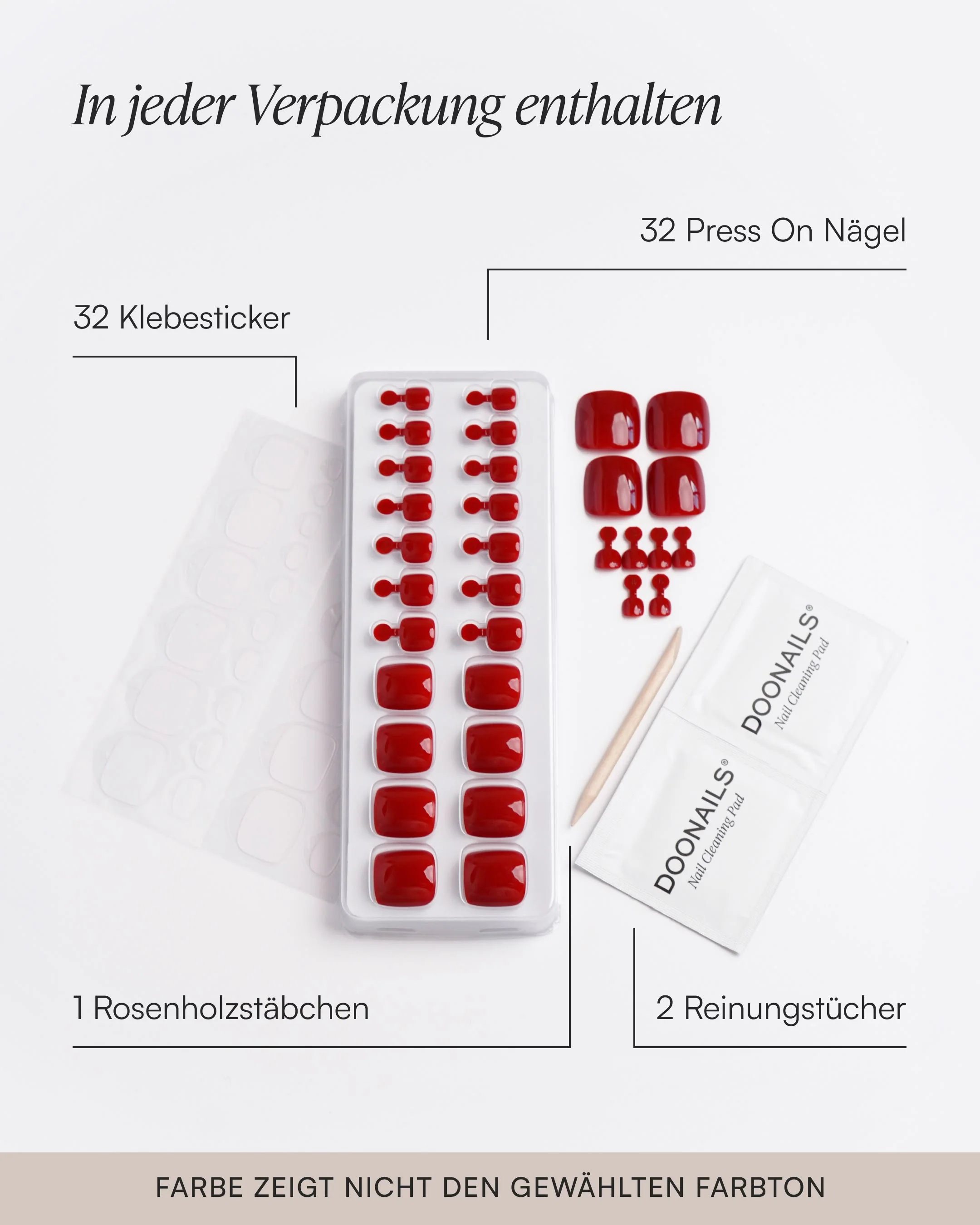 Mon Cheri Extra Short Square Mani & Pedi Set - Soft Gel Press Ons - Image 7