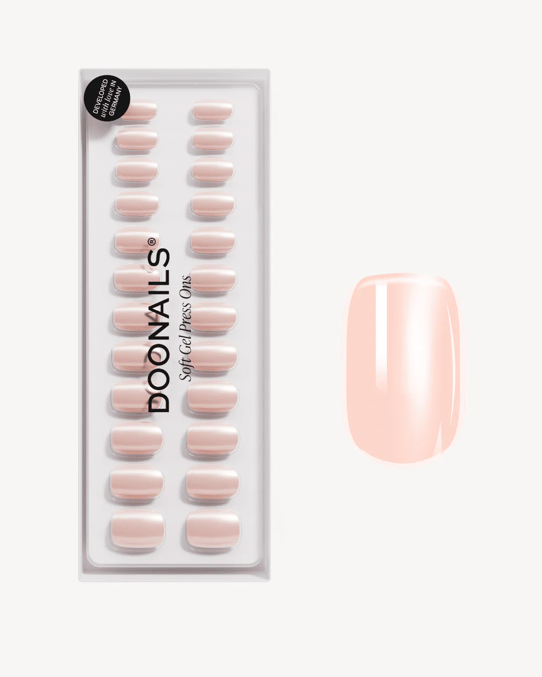 Limited Edition Glazed Coral Short Square Soft Gel Press Ons