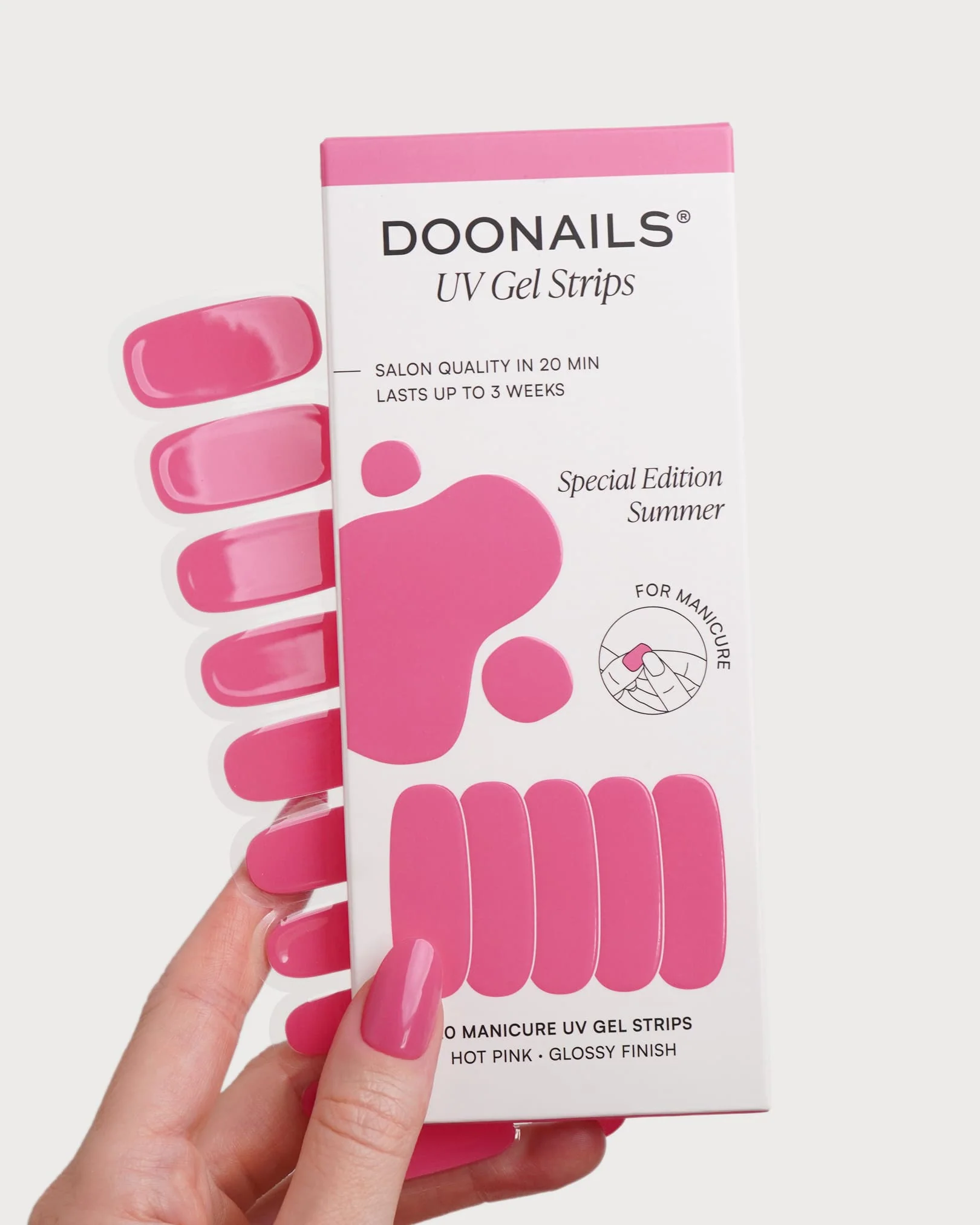 Hot Pink UV Gel Strips - Image 3