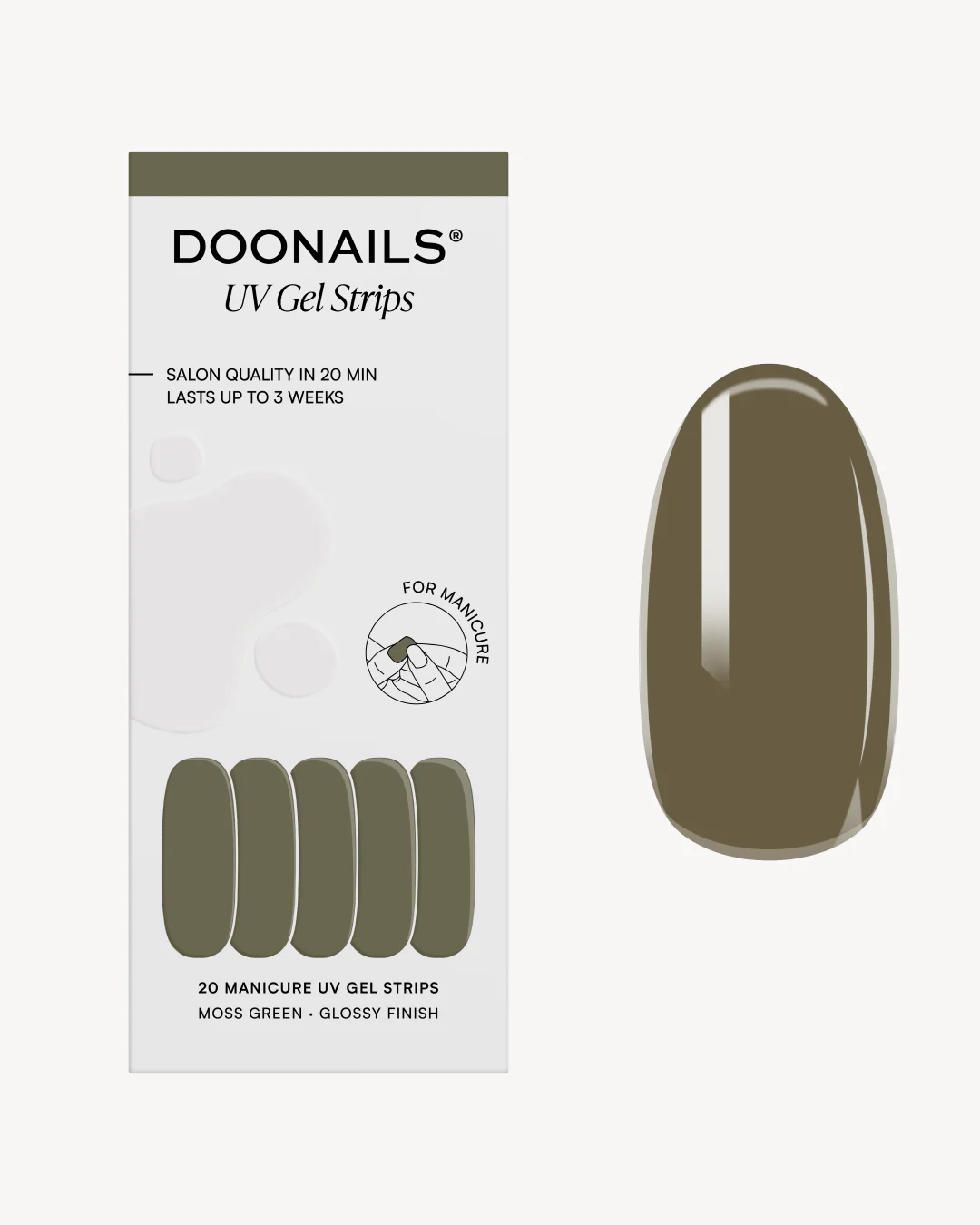 Moss Green UV Gel Strips