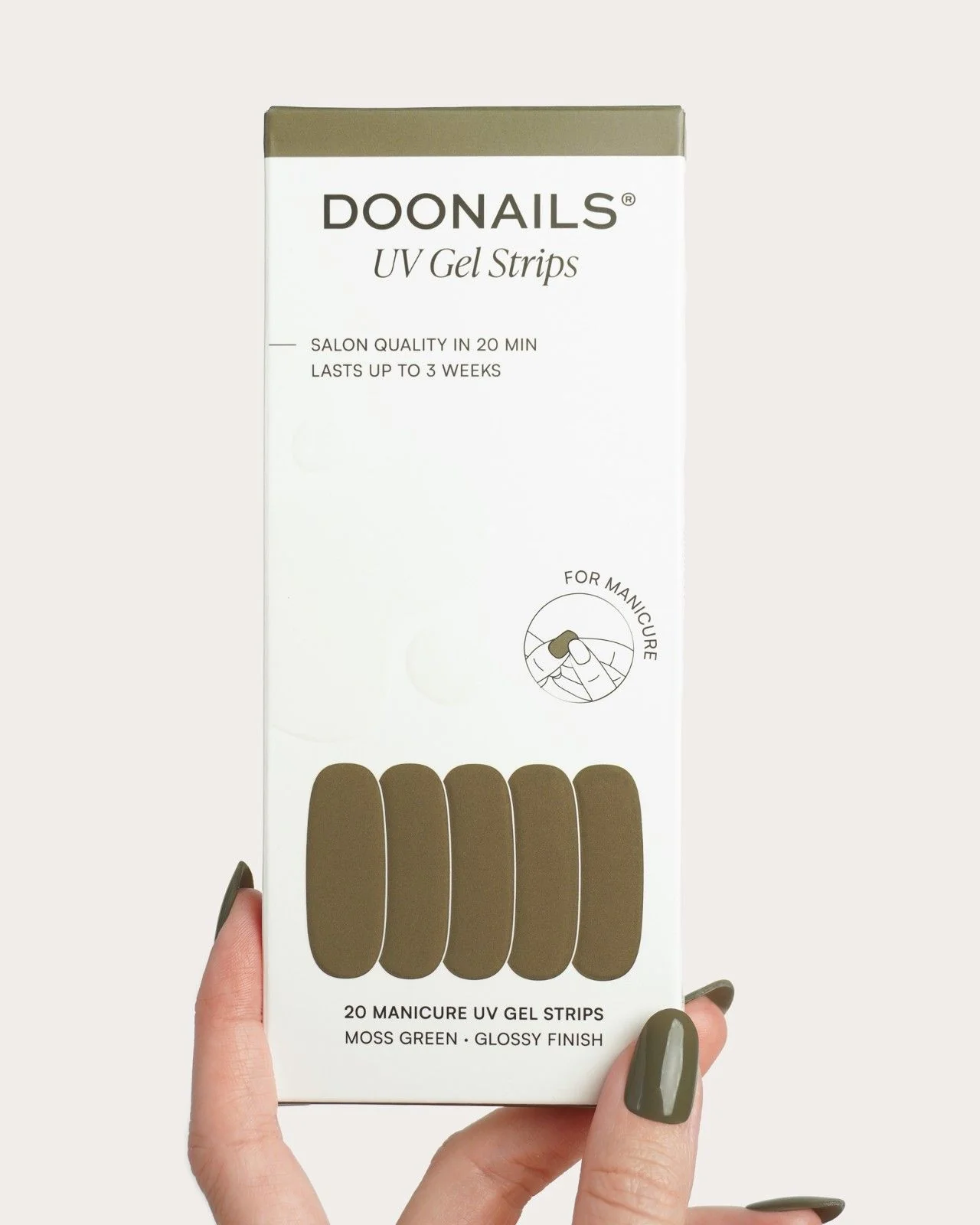 Moss Green UV Gel Strips - Image 3