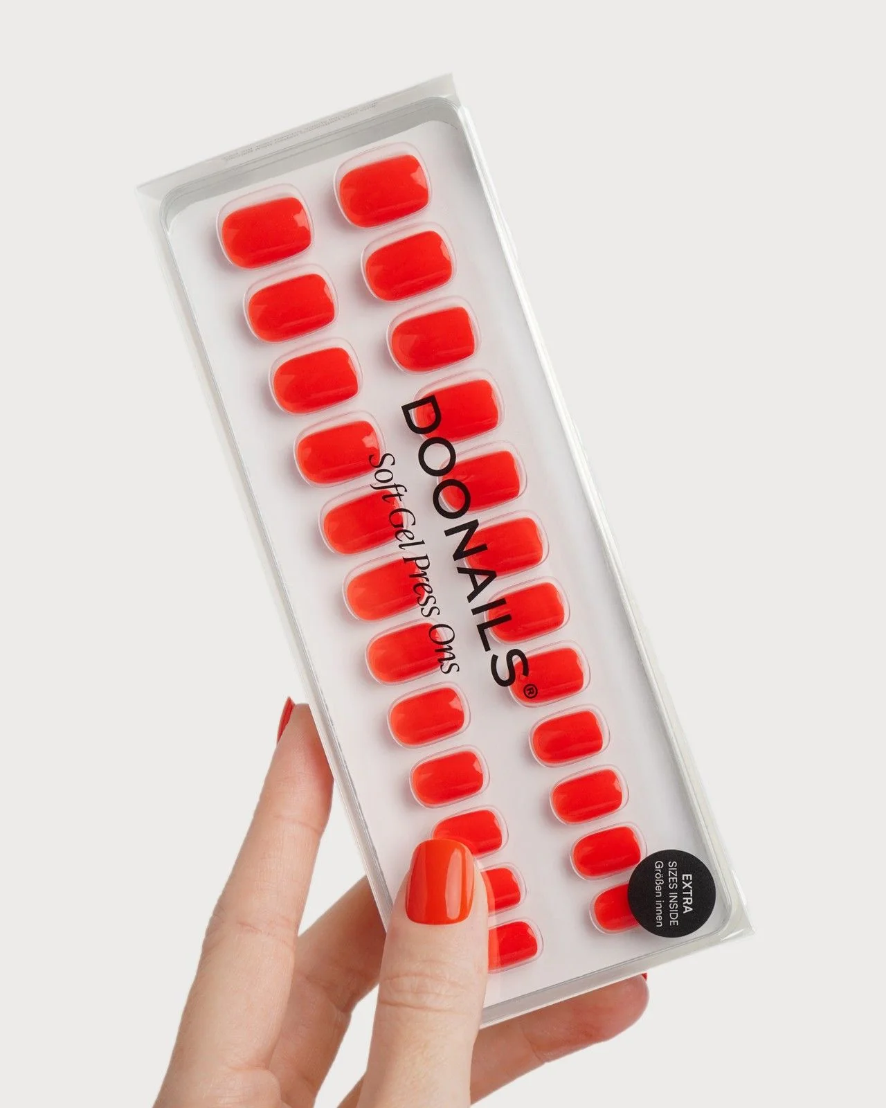 On Fire Extra Short Square Soft Gel Press Ons - Image 3