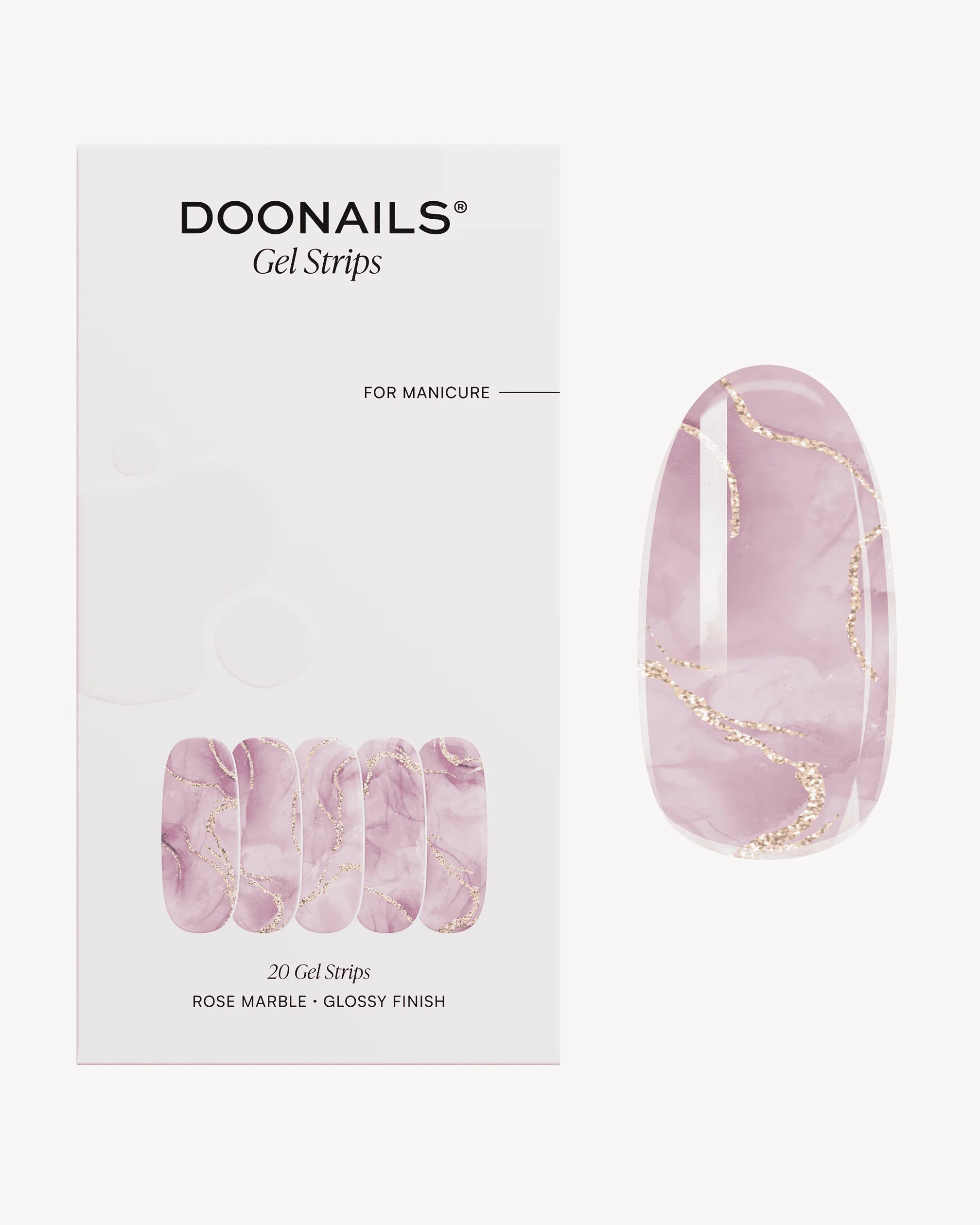 Rose Marble UV Gel Strips