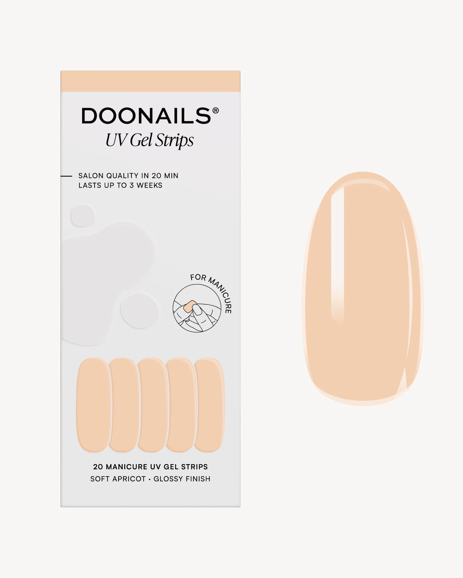 Soft Apricot UV Gel Strips
