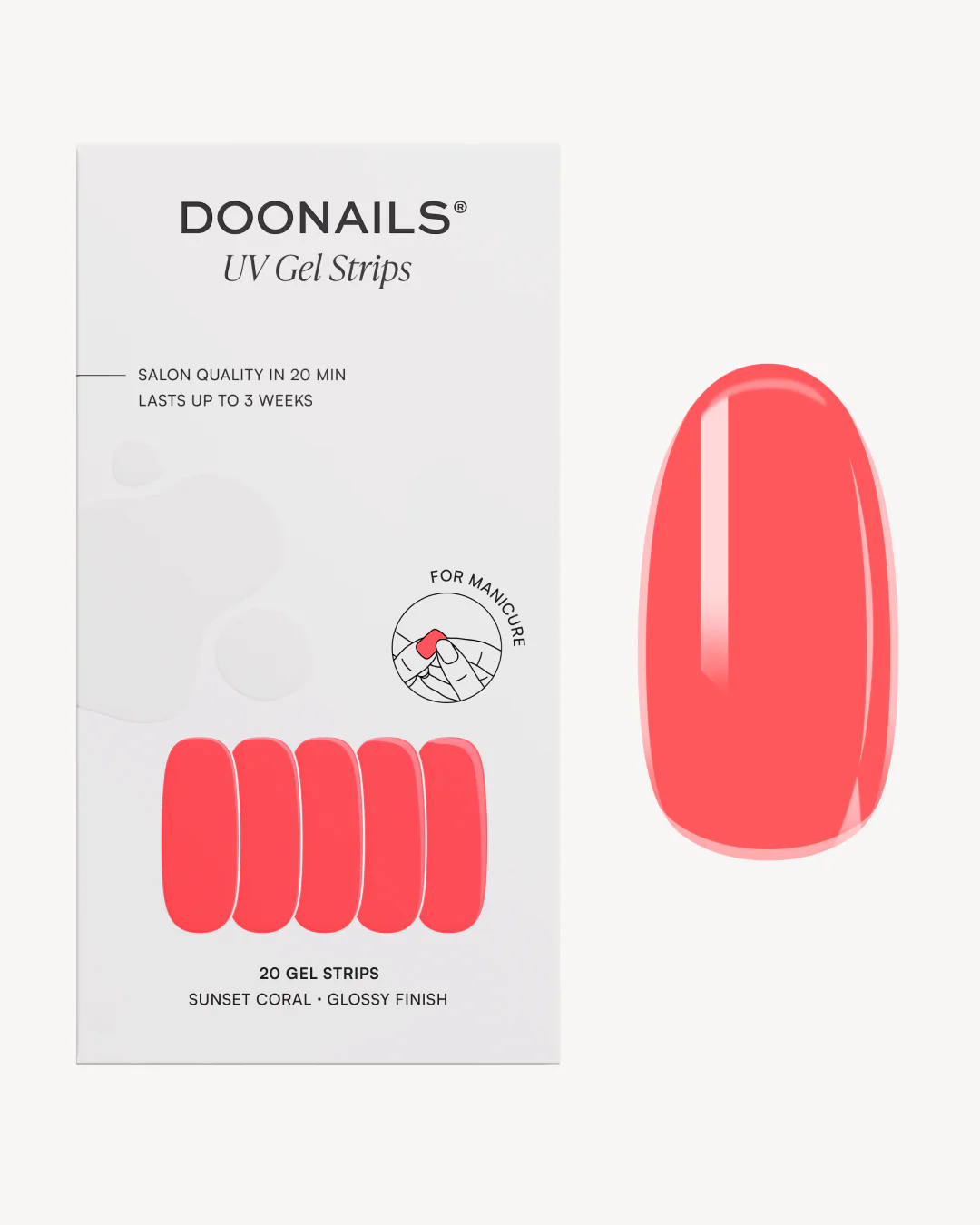 Sunset Coral UV Gel Strips