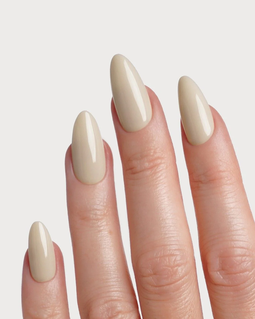 Vanilla Medium Almond Soft Gel Press Ons - Image 2